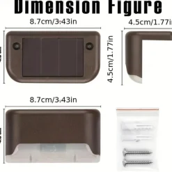 16pcs Solar Garden Step Stair Lights, Durable Waterproof Stair Deck Decor - Bright Aisle, Wall & Rail Illumination for Household Gardens, Energ Saving Outdoor Lighting Solution