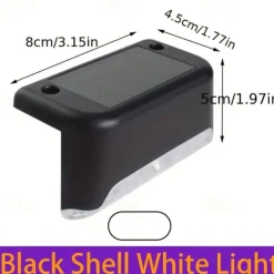 16pcs Solar Garden Step Stair Lights, Durable Waterproof Stair Deck Decor - Bright Aisle, Wall & Rail Illumination for Household Gardens, Energ Saving Outdoor Lighting Solution