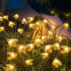 2pcs Solar Garden Swinging Light Solar Powered Dandelion Light 6/8LED Outdoor IP65 Waterproof Patio Light Path Landscape Outdoor Walkway Decoration Lamp