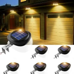 1/4/6pcs Solar Gutter Lights Outdoor Waterproof Solar Fence Light for Deck Access Courtyard Porch Driveway Garage Stair Wall Landscape Decoration Lighting Solar Night Light