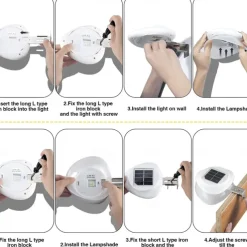 1/4/6pcs Solar Gutter Lights Outdoor Waterproof Solar Fence Light for Deck Access Courtyard Porch Driveway Garage Stair Wall Landscape Decoration Lighting Solar Night Light