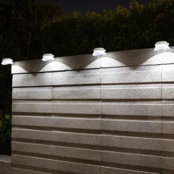 1/4/6pcs Solar Gutter Lights Outdoor Waterproof Solar Fence Light for Deck Access Courtyard Porch Driveway Garage Stair Wall Landscape Decoration Lighting Solar Night Light