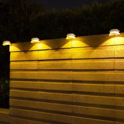 1/4/6pcs Solar Gutter Lights Outdoor Waterproof Solar Fence Light for Deck Access Courtyard Porch Driveway Garage Stair Wall Landscape Decoration Lighting Solar Night Light