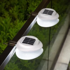 1/4/6pcs Solar Gutter Lights Outdoor Waterproof Solar Fence Light for Deck Access Courtyard Porch Driveway Garage Stair Wall Landscape Decoration Lighting Solar Night Light