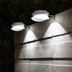 1/4/6pcs Solar Gutter Lights Outdoor Waterproof Solar Fence Light for Deck Access Courtyard Porch Driveway Garage Stair Wall Landscape Decoration Lighting Solar Night Light