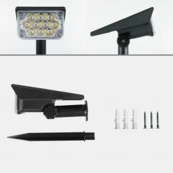 2PCS Solar Landscape Spotlight Outdoor 2 Brightness Modes 2 in 1 Solar Landscape Spotlight IP67 Waterproof Solar outdoor light lawn light pathway lights