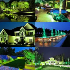 2PCS Solar Landscape Spotlight Outdoor 2 Brightness Modes 2 in 1 Solar Landscape Spotlight IP67 Waterproof Solar outdoor light lawn light pathway lights