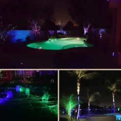 2PCS Solar Landscape Spotlight Outdoor 2 Brightness Modes 2 in 1 Solar Landscape Spotlight IP67 Waterproof Solar outdoor light lawn light pathway lights