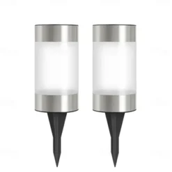 2pcs Solar Mini Pathway Lights Outdoor Garden Lights Ground Plug Led Garden Lamp Super Bright Solar Plastic Lawn Lamp Garden Landscape Lamp