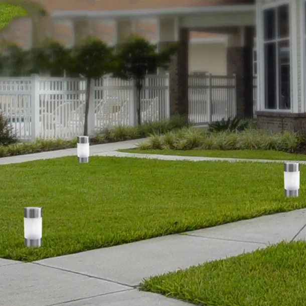 2pcs Solar Mini Pathway Lights Outdoor Garden Lights Ground Plug Led Garden Lamp Super Bright Solar Plastic Lawn Lamp Garden Landscape Lamp