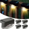 4pcs Solar Outdoor Deck Lights Waterproof Courtyard Garden Scenic Villa Park Light Balcony Stairs Wall And Railings Decorated With Solar Night Lights