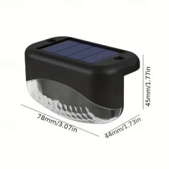 4pcs Solar Outdoor Deck Lights Waterproof Courtyard Garden Scenic Villa Park Light Balcony Stairs Wall And Railings Decorated With Solar Night Lights