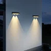 1/2pcs Solar Outdoor Wall Light Courtyard Waterproof Wall Wash Light RGB Color Changing Villa Garden Fence Porch Landscape Decoration