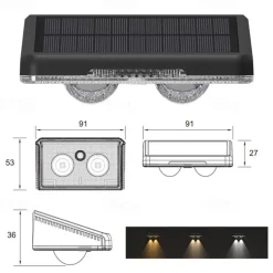 1/2pcs Solar Outdoor Wall Light Courtyard Waterproof Wall Wash Light RGB Color Changing Villa Garden Fence Porch Landscape Decoration