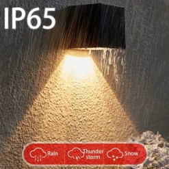 1/2pcs Solar Outdoor Wall Lights Patio Lights Fence Light for Garden Patio Balcony Courtyard Villa Porch Yard Decoration Atmosphere Waterproof Wall Lamp