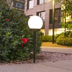 3pcs Solar Pathway Garden Light Small White Ball Light Round Ball Bulb Light Led Outdoor Decorative Landscape Garden Villa Lawn Light Ground Plug Light Waterproof