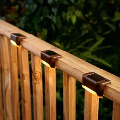 4pcs Solar Step Lights Outdoor LED Deck Stair Lights Waterproof LED for Garden Fence Step Railing Stairs Yard Patio Pathway Holiday Light