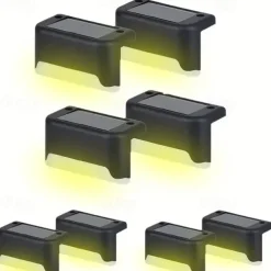 8pcs Solar Step Lights Solar Outdoor Courtyard Lights for Fence Steps Stairs Decks Fences Paths Patio Pathway