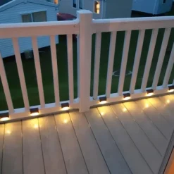 8pcs Solar Step Lights Solar Outdoor Courtyard Lights for Fence Steps Stairs Decks Fences Paths Patio Pathway