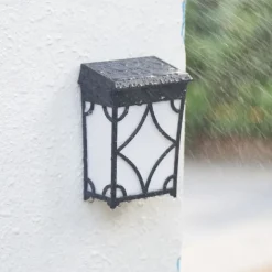 2pcs Solar Wall Light Outdoor Waterproof Garden Light Courtyard Landscape Decoration Fence Corner Porch 2 Modes Lighting