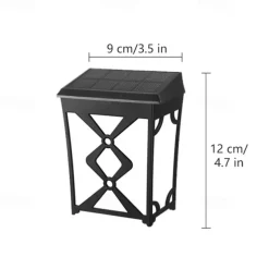 2pcs Solar Wall Light Outdoor Waterproof Garden Light Courtyard Landscape Decoration Fence Corner Porch 2 Modes Lighting