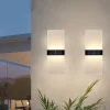 2pcs Solar Wall Lights 2 Modes Lighting Outdoor Waterproof LED Wall Lamp Intelligent Light Control Garden Fence Lights Solar Lamp Courtyard Street Landscape Light