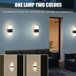 2pcs Solar Wall Lights 2 Modes Lighting Outdoor Waterproof LED Wall Lamp Intelligent Light Control Garden Fence Lights Solar Lamp Courtyard Street Landscape Light