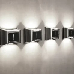 4pcs Solar Wall Lights Outdoor 6LED Waterproof Wall Lamp for Balcony Patio Courtyards Fence Lamps Garden Decor Solar Outdoor Wall Light
