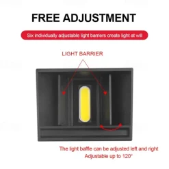 2pcs Solar Wall Washer Lights – High Brightness Waterproof, 3-Sided Luminous, Garden Villa Yard Fence Porch Landscape Decoration