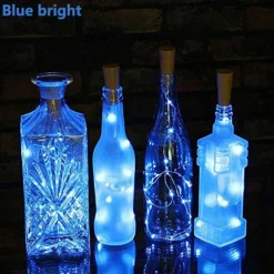 10Pcs Solar Wine Bottle Lights Outdoor Cork Shape Fairy Lights Garland Christmas Light Copper Wire Home Room Decoration Lamp 2m 1m