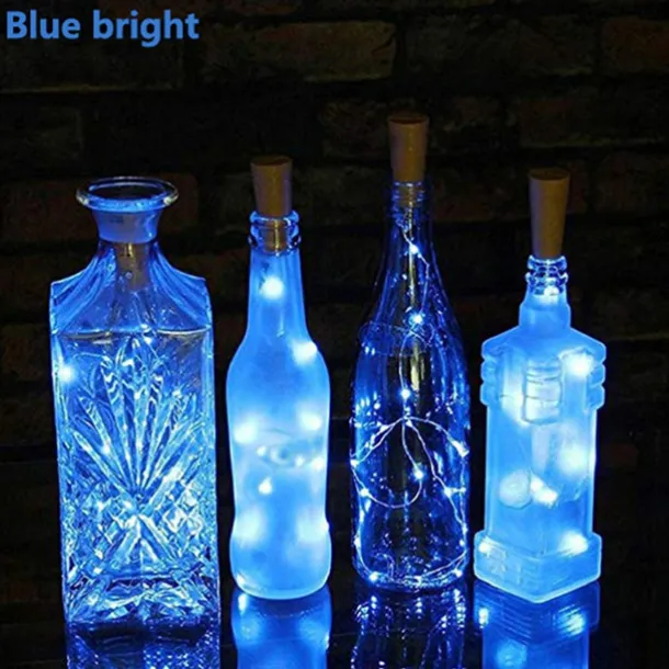 10Pcs Solar Wine Bottle Lights Outdoor Cork Shape Fairy Lights Garland Christmas Light Copper Wire Home Room Decoration Lamp 2m 1m