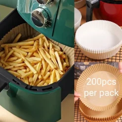 200PCS Special Paper for Air Fryer Baking Oil-proof and Oil-absorbing Paper for Household Barbecue Plate Food Oven Kitchen Pan Pad