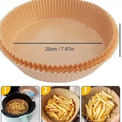 200PCS Special Paper for Air Fryer Baking Oil-proof and Oil-absorbing Paper for Household Barbecue Plate Food Oven Kitchen Pan Pad