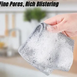 3pcs Steel Wire Dishwashing Cloth Kitchen Cleaning Cloth Non-stick Oil Dish Clean Towel Washing Rags Household Cleaning Cloths