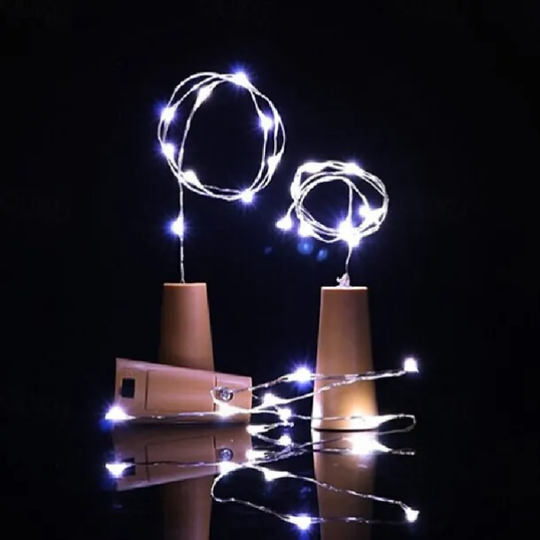 5pcs String Led Wine Bottle with Cork 2M 20 LEDs Bottle Lights Battery Cork for Party Wedding Christmas Halloween Bar Decor