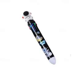 4pcs Student Astronaut 10-color Ballpoint Pen Student Notebook 10-color Pen Creative Astronaut Press Multicolor Pen