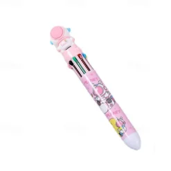 4pcs Student Astronaut 10-color Ballpoint Pen Student Notebook 10-color Pen Creative Astronaut Press Multicolor Pen