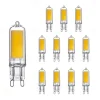 10pcs Super Bright G9 LED Light Bulb Dimmable 220V Glass Lamp Constant Power Light LED Lighting G4 COB Bulbs