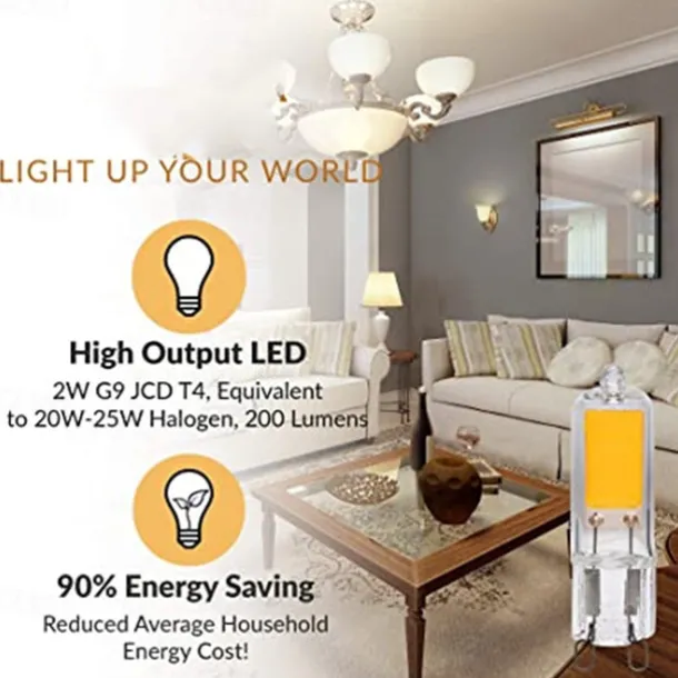 10pcs Super Bright G9 LED Light Bulb Dimmable 220V Glass Lamp Constant Power Light LED Lighting G4 COB Bulbs