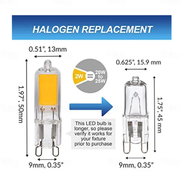 10pcs Super Bright G9 LED Light Bulb Dimmable 220V Glass Lamp Constant Power Light LED Lighting G4 COB Bulbs