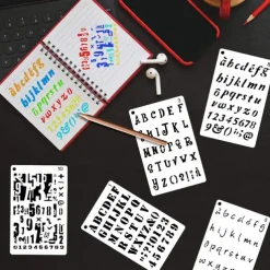 12pcs Templates Stencil Set, Reusable Craft Stencils, Mandala Stencils, Laser Cutting Painting Stencils For DIY Painting Art Scrapbook, Wood, Paper, Furniture, Door, Floor Wall