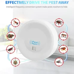 2PCS Ultrasonic Pest Repellers – Indoor Electronic Insect Control Device for Cockroaches, Spiders, Ants, and Mice, Ideal for Home or Garage