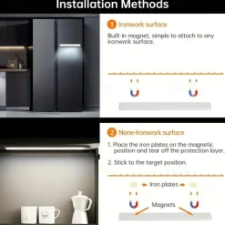 1/2pcs Ultra-thin Motion Sensor LED Night Light Cabinet Light Three-color Dimmable USB Charging Wardrobe Kitchen Home Lighting 20/30/40/50cm