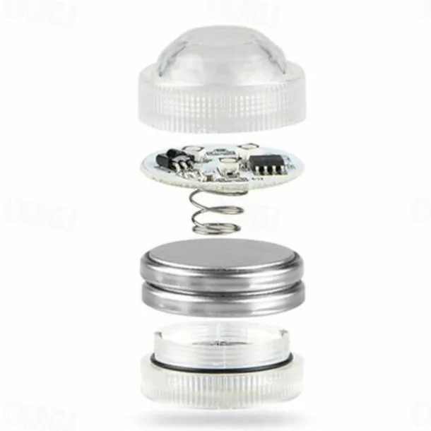 12pcs Underwater Submersible LED Pool Light Waterproof with Remote Control for Bath Tub Vase Aquarium Party Wedding Decor Battery Operated
