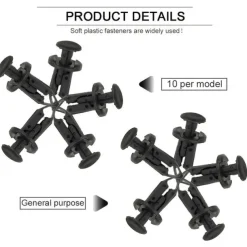 190Pcs Universal Plastic Fender Trim Panel Clips Set Bumper Fasteners Push Pin Rivets Auto Body Retainer Kit Car Replacement
