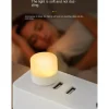 2/10pcs USB Lights Night Mini LED Bulb Plug-in Warm White Compact Ideal for Bedroom Bathroom Nursery Hallway Kitchen Car USB Atmosphere Light