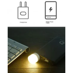 2/10pcs USB Lights Night Mini LED Bulb Plug-in Warm White Compact Ideal for Bedroom Bathroom Nursery Hallway Kitchen Car USB Atmosphere Light