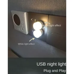 2/10pcs USB Lights Night Mini LED Bulb Plug-in Warm White Compact Ideal for Bedroom Bathroom Nursery Hallway Kitchen Car USB Atmosphere Light