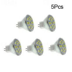 5pcs 4W Bi-pin LED Spotlight Lights Bulbs 450lm GU4 12LED SMD 5730 Landscape 40W Halogen Bulb Replacement Warm Cold White 12V