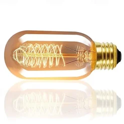 5pcs 40W Edison Vintage Incandescent Light Bulb Dimmable T45 Antique Spiral Filament E26 E27 Amber Warm White for Home Lighting Fixture 220-240V
